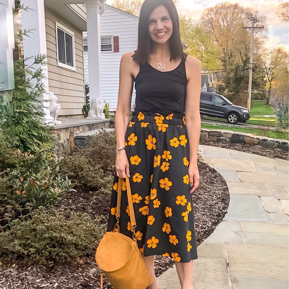 Midi floral skirt